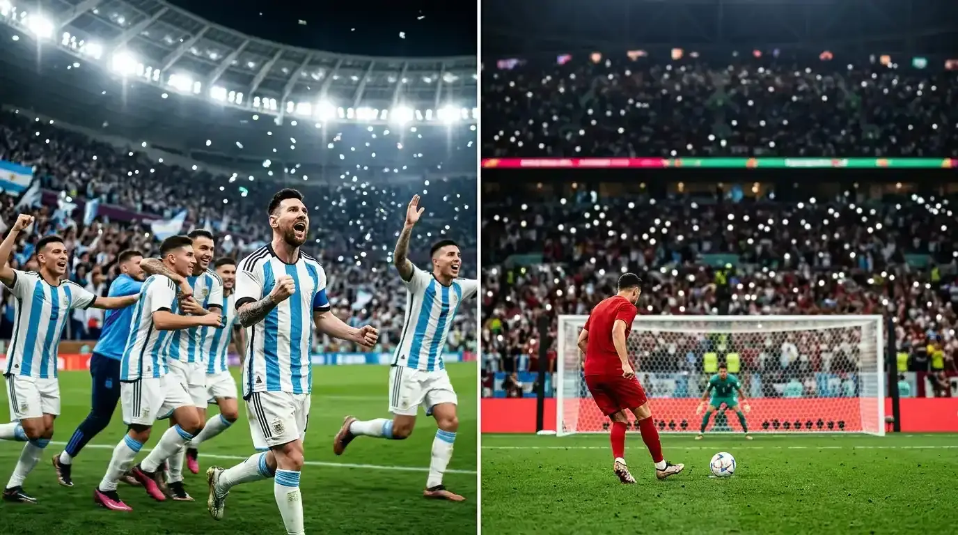 Datenübersicht der WM-2026-Achtelfinal-Spiele vom 7. Juli mit Ergebnissen Argentinien–Ägypten und Schweiz–Kolumbien